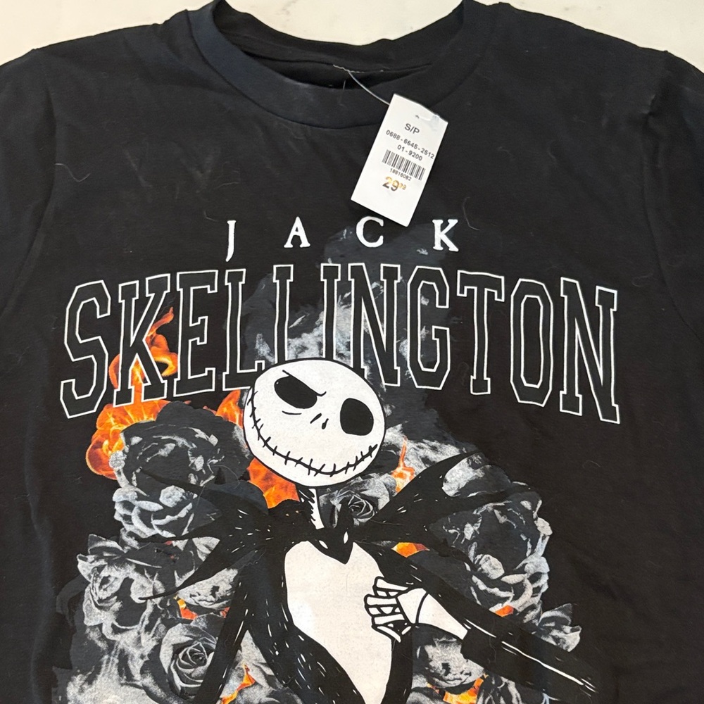 Disney Jack Skellington Black and Orange Tee